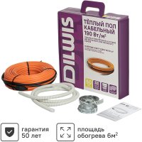 Нагревательный кабель для теплого пола DILWIS 6 м2 1140 Вт