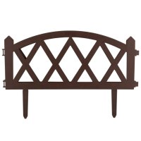 Ограждение садовое Модерн/Modern 2,4х0,26м пластик коричневый 4шт