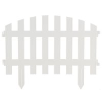 Ограждение садовое Ренессанс/Renessans 2,25х0,35м пластик белый 5шт