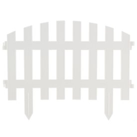Ограждение садовое Ренессанс/Renessans 2,25х0,35м пластик белый 5шт