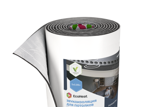 Звукоизолирующая подложка Ecoheat 7.5x250 мм 0.98 м 4.9 м²