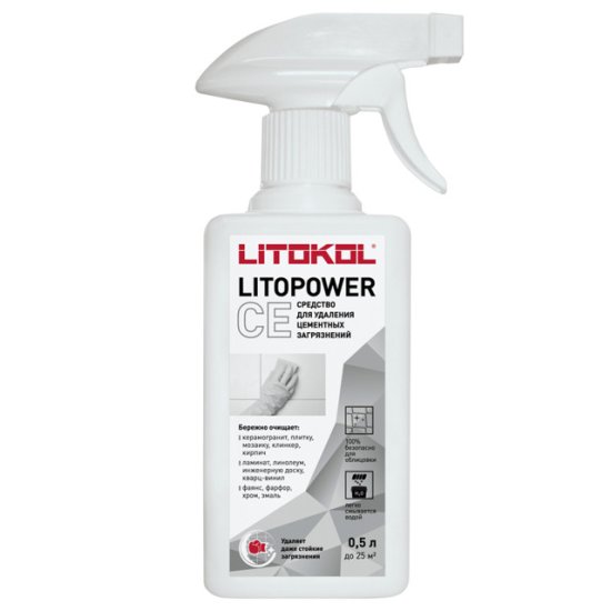 Очиститель для удаления цементных загрязнений LITOKOL Litopower CE 0,5, арт.L0510920002