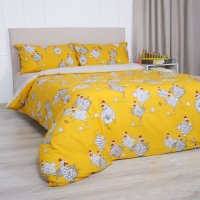 Постельное белье 1,5сп MONA LIZA Детское/Kids Куры-футболистки ранфорс 1 нав.50х70см, арт.501056/5
