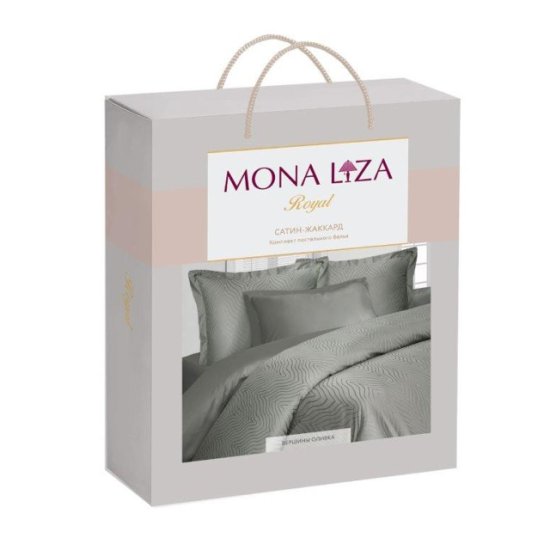 Постельное белье 2сп MONA LIZA Королевский/Royal сатин-жаккард 4 нав.50х70 и 70х70см олива, арт.5438