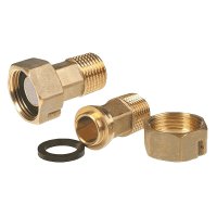 Сгон для счетчика Terma с обратным клапаном 3/4 ВР(г) х 1/2 НР(ш) (2 шт.)