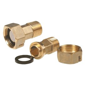 Сгон для счетчика Terma с обратным клапаном 3/4 ВР(г) х 1/2 НР(ш) (2 шт.)