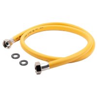 Шланг для газа ПВХ армированный Tuboflex 1/2 ВР(г) х 1/2 ВР(г) 60 см желтый