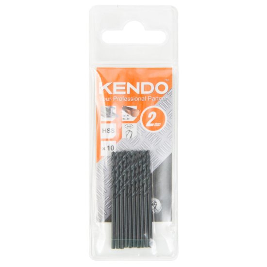 Набор сверл по металлу KENDO HSS 2мм 10шт