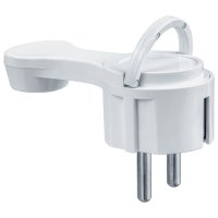 Вилка NAVIGATOR NCA-PL06 16A E-WH с/з плоская белый
