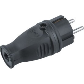 Вилка NAVIGATOR NCA-PLR02 16A IP44 с/з прямая каучуковая черный