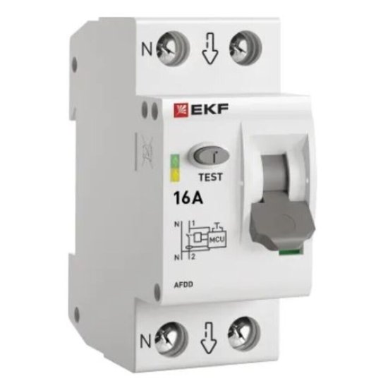 Устройство защиты от дугового пробоя EKF PROxima 16-pro 2P 16А 230 В на DIN-рейку (afdd-2-16-pro)
