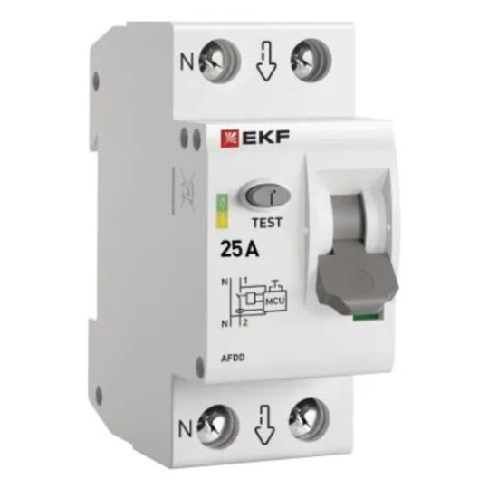 Устройство защиты от дугового пробоя EKF PROxima 25-pro 2P 25А 230 В на DIN-рейку (afdd-2-25-pro)