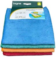 Салфетка для уборки BEGINIA микрофибра 30x30 см 4 шт