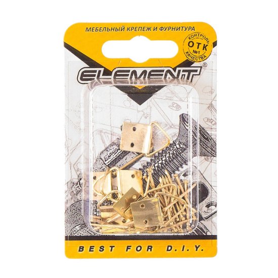 Петля быстрого монтажа ELEMENT для картины 18х28 мм латунь 7 шт.