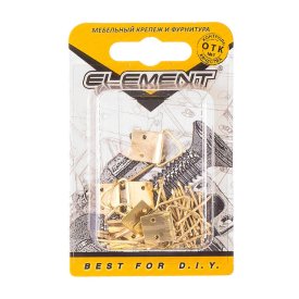 Петля быстрого монтажа ELEMENT для картины 12х25 мм латунь 8 шт.