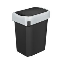Контейнер для мусора Econova Smart Bin с крышкой 10 л полипропилен черный
