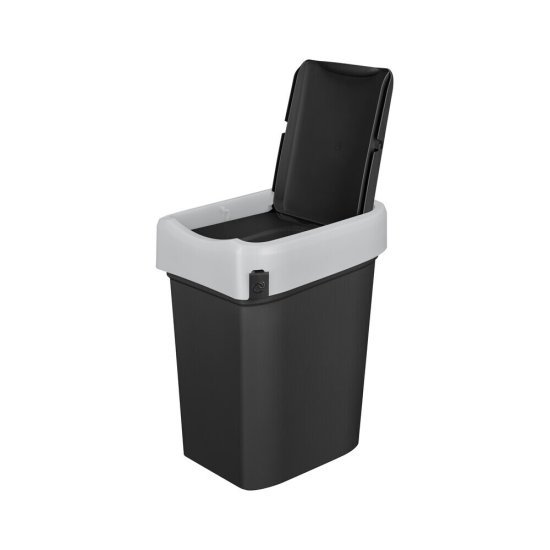 Контейнер для мусора Econova Smart Bin с крышкой 10 л полипропилен черный