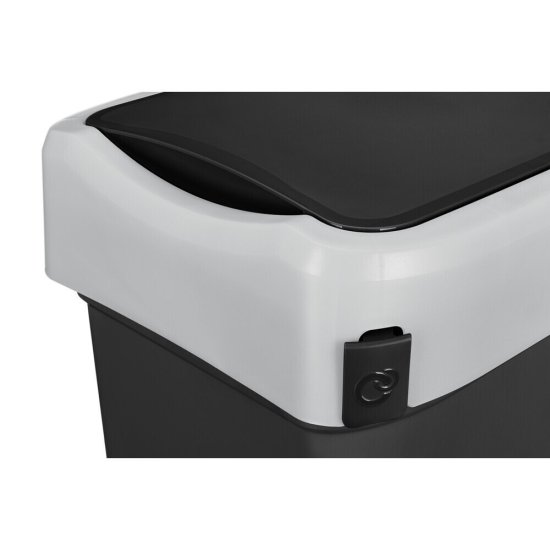 Контейнер для мусора Econova Smart Bin с крышкой 10 л полипропилен черный
