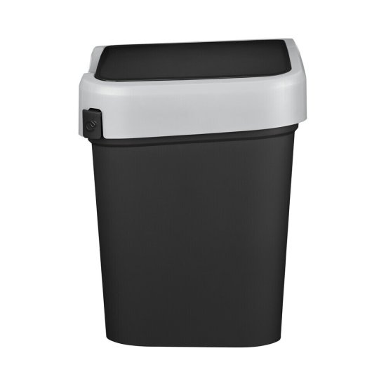 Контейнер для мусора Econova Smart Bin с крышкой 10 л полипропилен черный