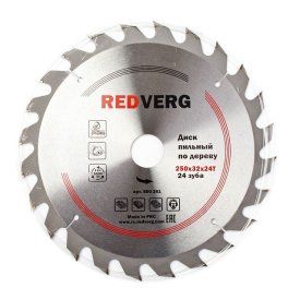 Диск пильный по дереву REDVERG 250х32/30 мм 24 зуба