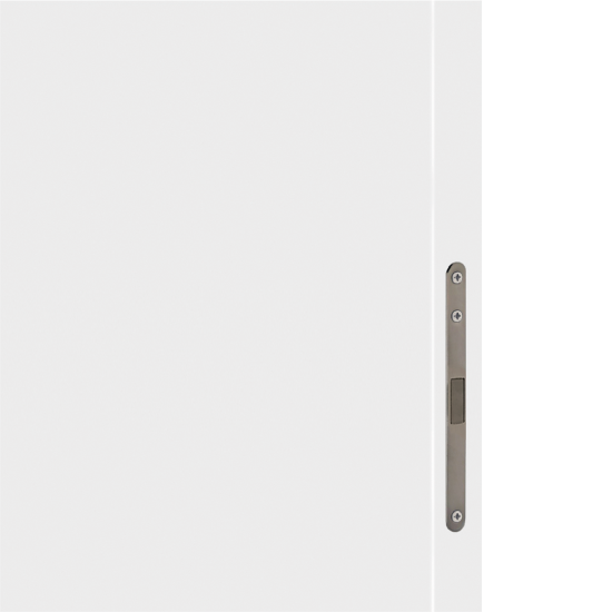 Дверь межкомнатная глухая Invisible 70x220 см цвет белый с замком левая