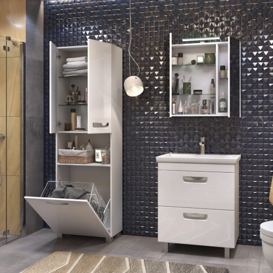 Пенал Vigo Plaza 60 см напольный белый