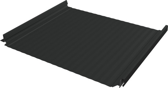 Кликфальц 0,5 мм Grand Line Pro Gofr с пленкой на замках антрацитово-серый RAL 7016 satin matt TX