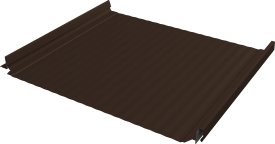 Кликфальц 0,5 мм Grand Line Pro Gofr с пленкой на замках коричневый RAL 8017 satin matt TX