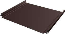 Кликфальц 0,5 мм Grand Line Pro с пленкой на замках коричневый RAL 8017 satin matt TX