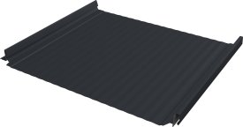 Кликфальц 0,5 мм Grand Line Pro Gofr с пленкой на замках графитово-серый RAL 7024 satin matt