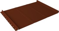 Кликфальц 0,5 мм Grand Line Line с пленкой на замках оксидно-красный RAL 3009 satin