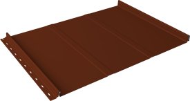 Кликфальц 0,5 мм Grand Line Line с пленкой на замках оксидно-красный RAL 3009 satin