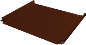 Кликфальц 0,5 мм Grand Line Pro Gofr с пленкой на замках оксидно-красный RAL 3009 satin