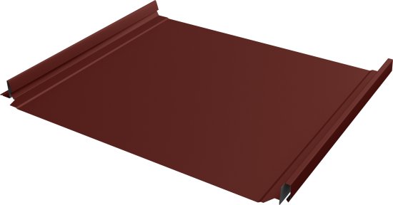 Кликфальц 0,5 мм Grand Line Pro с пленкой на замках оксидно-красный RAL 3009 satin