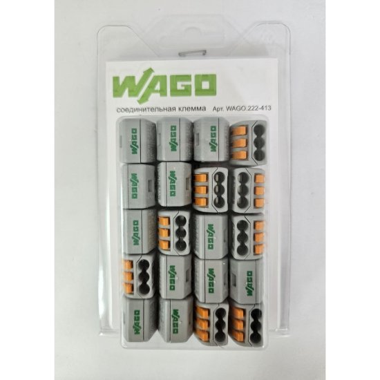 Трехпроводная соединительная клемма WAGO 222-413