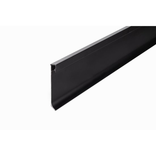 Плинтус алюминиевый напольный JD 21-60 мм led черный 60х12х2500 мм для скрытого монтажа