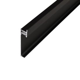 Плинтус алюминиевый напольный JD 22-60 мм led черный 60х12х2500 мм для скрытого монтажа