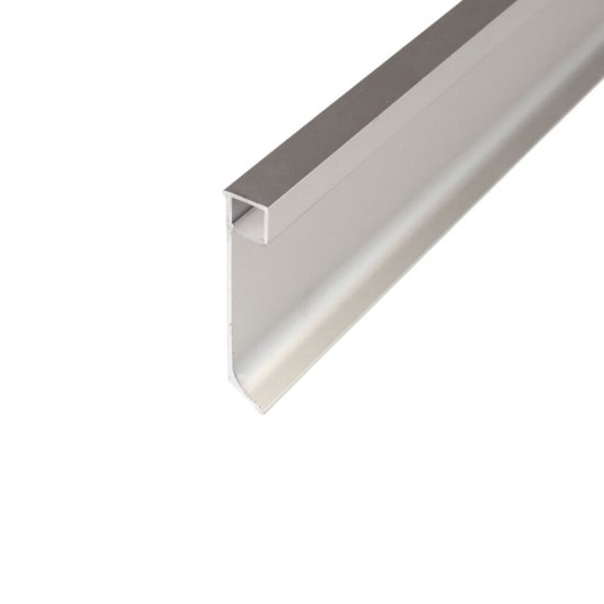Плинтус алюминиевый напольный JD 21-60 мм led серебро 60х12х2500 мм для скрытого монтажа