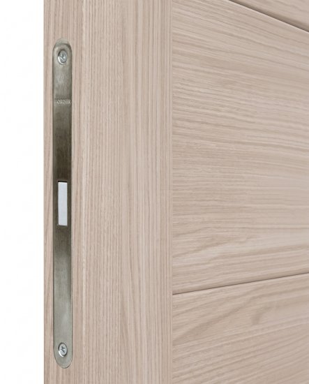 Дверь межкомнатная глухая Акация 60x200 см Hardflex цвет бежевый с замком и петлями