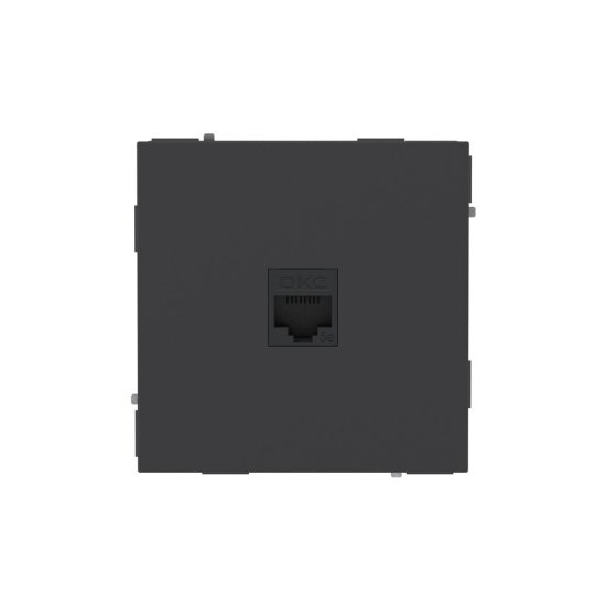 Розетка компьютерная DKC Kant встраиваемая черный уголь RJ45 (7012663DIY)
