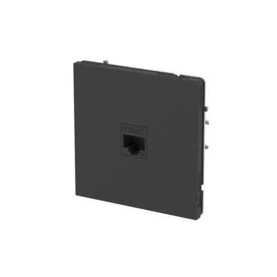 Розетка компьютерная DKC Kant встраиваемая черный уголь RJ45 (7012663DIY)