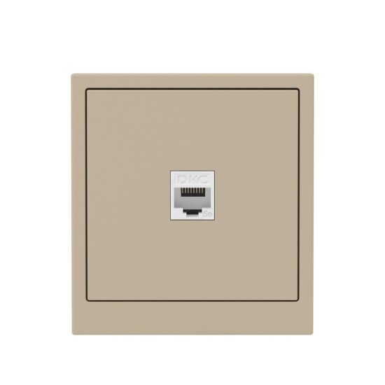 Розетка компьютерная DKC Kant встраиваемая ванильный марципан RJ45 (7015663DIY)