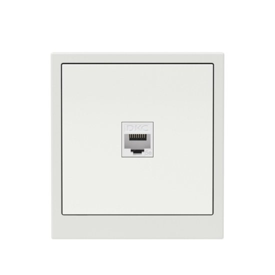 Розетка компьютерная DKC Kant встраиваемая белый песок RJ45 (7010663DIY)
