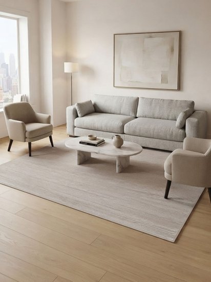 Ковер Merinos Dino 160x230 см джут L600 цвет кремовый