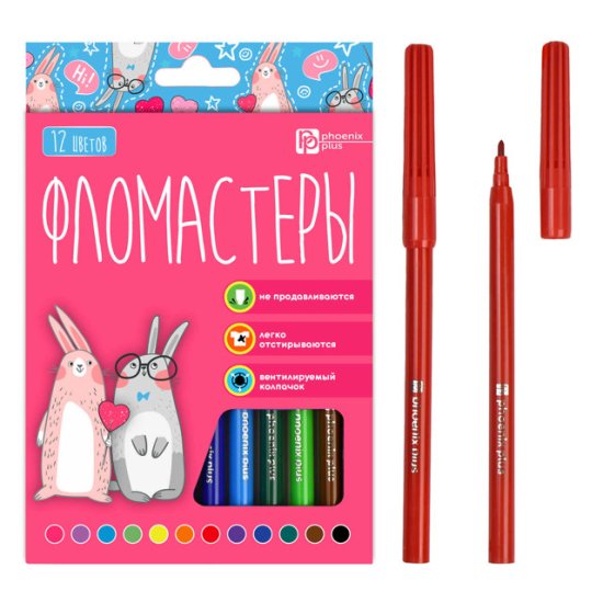 Набор фломастеров ФЕНИКС+ 12 цветов