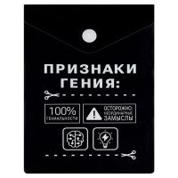 Папка для документов А6 пластиковая ФЕНИКС+ на кнопке