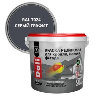 Краска акриловая DALI резиновая 6кг серый графит, арт.65142