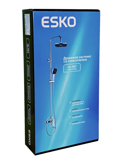 Душевая система Esko Hallein со смесителем 1 режим цвет хром