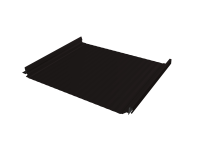 Кликфальц 0,5 мм Grand Line Pro Gofr с пленкой на замках черный RAL 9005 drap TX