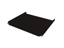 Кликфальц 0,5 мм Grand Line Pro Gofr с пленкой на замках черный RAL 9005 drap TX